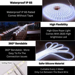 spark world 1200 LEDs 5 m White Steady Strip Rice Lights image 2