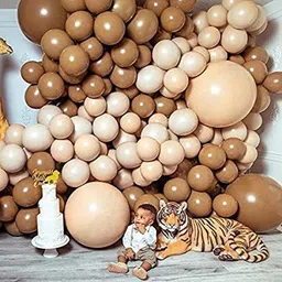 r g accessories Solid Pastel Brown Dark Brown Balloons Garland Kit Of Pcs Party-A Balloon image 4