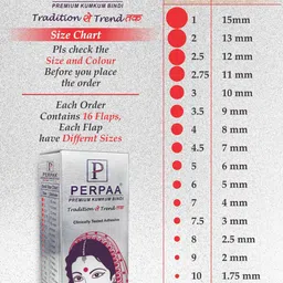 PERPAA Premium Kumkum Set Of 16 Velvet Sticker Kumkum Bindi Box - Red - Black - Dark-Maroon - Light-Maroon image 4