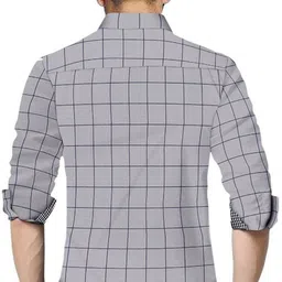 x-men Men Slim Fit Checkered Spread Collar Casual Shirt image 3