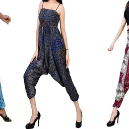 fusfus Printed Rayon, Cotton Women Harem Pants image 1