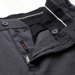 raymond Men Slim Fit Blue Polyester Trousers image 5