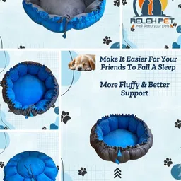 relexpet Store PremiumQuality Velvet Luxury Washable DOG Sofa For All Season Sleeping bed XXXL Pet Bed image 2