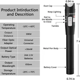 ak telecom VISUAL FAULT LOCATOR (HT-30) Pipe Locator image 5