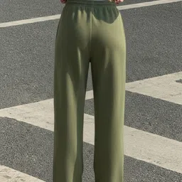 dockstreet Women Solid Olive Track Pants-picture-38