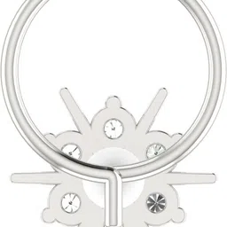 avsar Bhakti 14kt Cubic Zirconia White Gold Nose Wire image 4