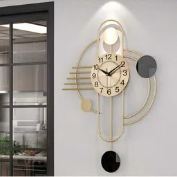nifsa store Analog 70 cm X 40 cm Wall Clock image 3
