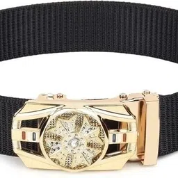 darkleatheris Men Casual, Evening, Formal, Party Black Nylon Belt image 3