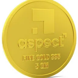 aspect bullion & refinery Plain Coin 24 (995) K 5 g Gold Coin image 2