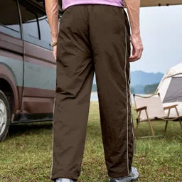 rajovati Men Striped Brown Track Pants image 4
