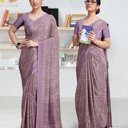 veer vision Printed, Floral Print Bollywood Crepe, Pure Silk Saree-picture-12