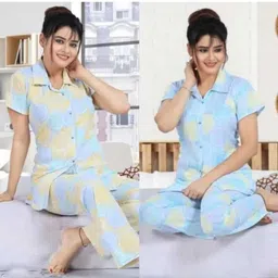 capasino Women Shirt & Pyjama set Multicolor Printed-picture-24