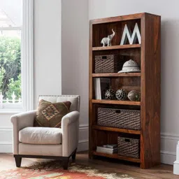 sona art & crafts Solid Wood Semi-Open Book Shelf-picture-10