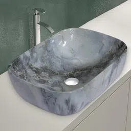 plantex Ceramic Basin for Bathroom/Table Top Basin/Washbasin for Bathroom-Marble Finish (ALPHA-NS-113) Table Top Basin-picture-26
