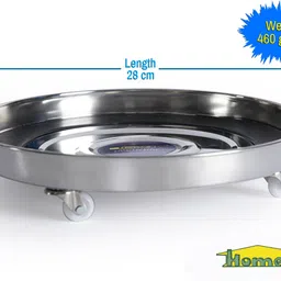 home-pro Stainless Steel Gas Cylinder Trolley with Wheels Pack of 1 Gas Cylinder Trolley image 3