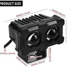 bikebloom LED Fog Lamp Unit for KTM, Honda, TVS, Bajaj, Hero Universal For Car image 5