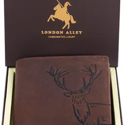 Men Casual, Travel, Trendy Brown Genuine Leather RFID Wallet-image-10