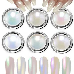 nailwind 6 Colors Chrome Nail Powder Set, Reflective Glitter Metallic Mirror Effect for-picture-41