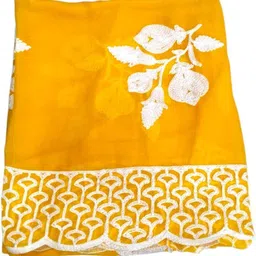 shatrunjaya Art Silk Embroidered Yellow Women Dupatta image 4