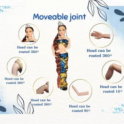 bkdt marketing Magical Doll Toy with Moveable Arms, Legs, Elbow, Hands & Knee with Accessories image 4