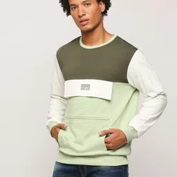 pepe jeans london Men Full Sleeve Color Block Reversible Sweatshirt image 2