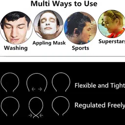 grenzafab 3 Pcs Flexible Spring Chain And Simple Hair Hoop Daily Use For Unisex Men Women Hair Band image 5