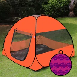 silver shine Foldable Orange Patterns Popup Kids Play Tent House-picture-21