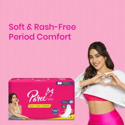 paree Super Heavy Flow XL Pads, All Day Leakage Protection, With Disposable Pouch Sanitary Pad image 2