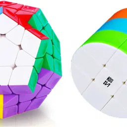 Megaminx Sculpted & 3x3 Cylinder Speed Cube-image-0