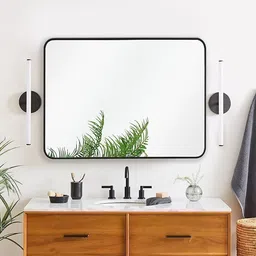 krelix 18 × 18 in Frameless Square Wall Mirror Bathroom Mirror-picture-30