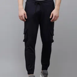 madsto Men Solid Dark Blue Track Pants-picture-34