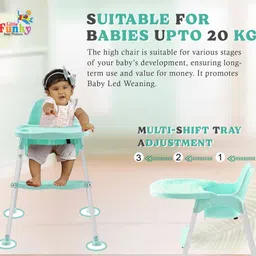 little funky Mealtime 3 in 1 Baby Booster Seat Multipurpose Kids Feeding High Chair Bouncer image 2