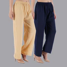 crown king garments Pack of 2 Women Relaxed Multicolor Wool Trousers-picture-17