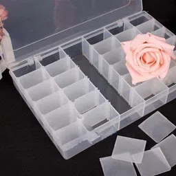 radha 30-Days 36-Grid Adjustable Pills/Cosmetic/Make Up/Medicine Organizer/Box x1.315 Pill Box image 3