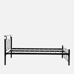 furniturekraft Metallika Metal Single Bed in Black Finish image 5