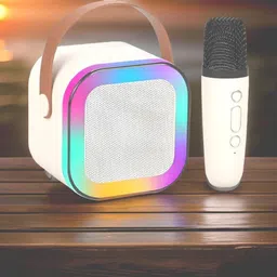 zdea Karaoke Mic RGB Light, HD Sound K12 (PORTABLE BLUETOOTH SPEAKER) G-121 16 W Bluetooth Speaker-picture-11