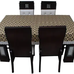 mopak decor Polyester 6 Seater Floral Table Cover image 3