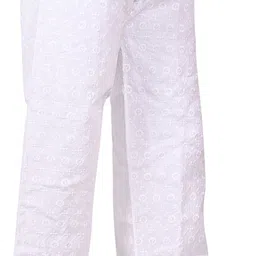 antrue Women Relaxed White Pure Cotton Trousers image 4