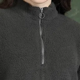 tokyo talkies Women Full Sleeve Solid Sweatshirt image 5