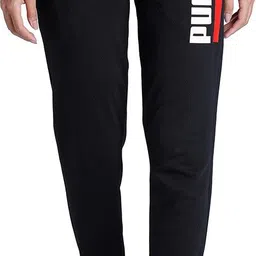 puma Futuristic Logo Knitted Pants Women Graphic Print Black Track Pants-picture-14