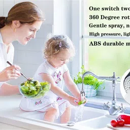 dhrusimi 360° Rotatable Water Saving Faucet,3 Modes Adjustable Faucet Sprayer Head Faucet Nozzle image 2