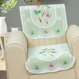 easttardomm Cotton Floral 3+1+1 Seater Sofa Cover image 3