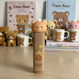 funzone Capy Bear Retractable Erasers | Cute Kawaii Pencil Erasers (Pack of 2) Non-Toxic Eraser image 2