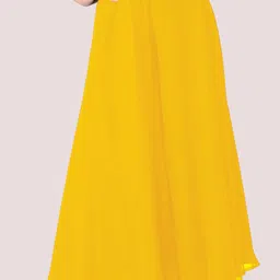 arc Women Flared Yellow Georgette Trousers-picture-22