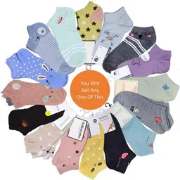 utbhavi Women Printed, Self Design Ankle Length, Peds/Footie/No-Show, Low Cut image 3