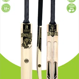 rudraym Devil Popular Willow Tennis Wood Bat & Cover Lightweight SH 33" Full Size | Mens Poplar Willow Cricket Bat For 15+ Yrs-picture-10