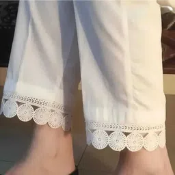 jabbo Women Regular Fit White Viscose Rayon Trousers-picture-25