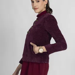 lure urban Polyester Solid Coat For Women image 3