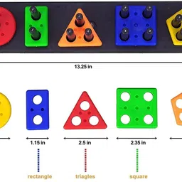 enorme Learning Geometric Shape Sorting and Stacking Activity Puzzle Blocks for Kids image 3