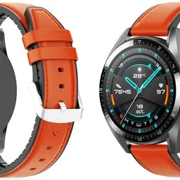 AOnes Pack of 2 Watch Strap Leather Silicone Belt for Boat Wave Fury Smart Watch Strap image 3